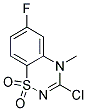 3-Chloro-6-fluoro-4-methyl-4H-1,2,4-benzothiadiazin-1,1-dioxide 结构式