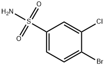 4-溴-3-氯苯磺酰胺 结构式