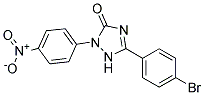 5-(4-Bromophenyl)-1,2-dihydro-2-(4-nitrophenyl)-3H-1,2,4-triazol-3-one 结构式