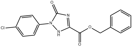 BENZYL 1-(4-CHLOROPHENYL)-2,5-DIHYDRO-5-OXO-1H-1,2,4-TRIAZOLE-3-CARBOXYLATE 结构式