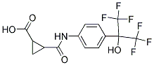 2-(N-(4-(2,2,2-Trifluoro-1-hydroxy-1-(trifluoromethyl)ethyl)phenyl)carbamoyl)cyclopropanecarboxylic acid 结构式