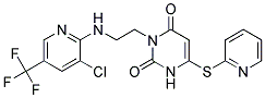 3-(2-((3-Chloro-5-(trifluoromethyl)-2-pyridinyl)amino)ethyl)-6-(2-pyridinylsulfanyl)-2,4(1H,3H)-pyrimidinedione 结构式