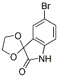 5'-Bromospiro[1,3-dioxolane-2,3'-indolin]-2'(1'H)-one 结构式