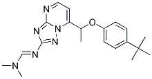 N'-(7-(1-(4-(Tert-butyl)phenoxy)ethyl)(1,2,4)triazolo[1,5-a]pyrimidin-2-yl)-N,N-dimethylformimidamide 结构式