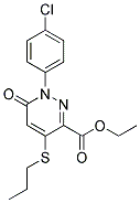 Ethyl 1-(4-chlorophenyl)-6-oxo-4-(propylthio)-1,6-dihydro-3-pyridazinecarboxylate 结构式