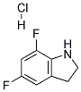 5,7-Difluoroindoline hydrochloride 结构式