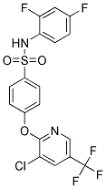 4-(3-chloro-5-(trifluoromethyl)pyridin-2-yloxy)-N-(2,4-difluorophenyl)benzenesulfonamide 结构式