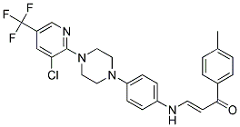 3-(4-(4-(3-Chloro-5-(trifluoromethyl)-2-pyridinyl)piperazino)anilino)-1-(4-methylphenyl)-2-propen-1-one 结构式