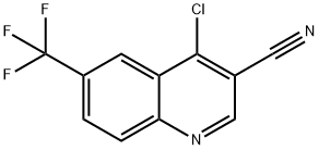 4-CHLORO-6-TRIFLUOROMETHYL-QUINOLINE-3-CARBONITRILE
 结构式