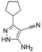 5-amino-3-cyclopentyl-1H-pyrazole-4-carbonitrile 结构式