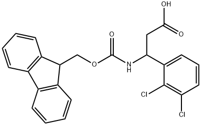 FMOC-(RS)-3-氨基-3-(2,3-二氯苯基)-丙酸 结构式