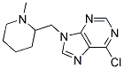 6-chloro-9-[(1-methylpiperidin-2-yl)methyl]-9H-purine 结构式