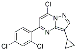 7-chloro-3-cyclopropyl-5-(2,4-dichlorophenyl)pyrazolo[1,5-a]pyrimidine 结构式