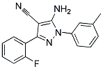 5-amino-3-(2-fluorophenyl)-1-(3-methylphenyl)-1H-pyrazole-4-carbonitrile 结构式