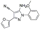 5-amino-3-furan-2-yl-1-(2-methoxyphenyl)-1H-pyrazole-4-carbonitrile 结构式