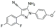 5-amino-3-(2,4-difluorophenyl)-1-(4-methoxyphenyl)-1H-pyrazole-4-carbonitrile 结构式