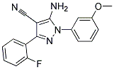 5-amino-3-(2-fluorophenyl)-1-(3-methoxyphenyl)-1H-pyrazole-4-carbonitrile 结构式