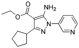 ethyl 5-amino-3-cyclopentyl-1-pyridin-3-yl-1H-pyrazole-4-carboxylate 结构式