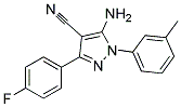 5-amino-3-(4-fluorophenyl)-1-(3-methylphenyl)-1H-pyrazole-4-carbonitrile 结构式