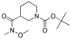 tert-butyl 3-[methoxy(methyl)carbamoyl]piperidine-1-carboxylate 结构式