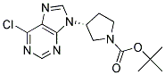 tert-butyl (3R)-3-(6-chloro-9H-purin-9-yl)pyrrolidine-1-carboxylate 结构式