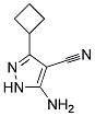 5-amino-3-cyclobutyl-1H-pyrazole-4-carbonitrile 结构式