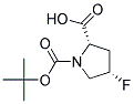 (2S,4S)-1-(tert-butoxycarbonyl)-4-fluoropyrrolidine-2-carboxylic acid 结构式