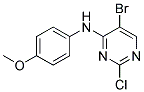 5-bromo-2-chloro-N-(4-methoxyphenyl)pyrimidin-4-amine 结构式