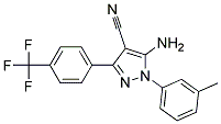 5-amino-3-[4-(trifluoromethyl)phenyl]-1-(3-methylphenyl)-1H-pyrazole-4-carbonitrile 结构式