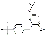 (2R)-2-[(tert-butoxycarbonyl)amino]-3-[4-(trifluoromethyl)phenyl]propanoic acid 结构式