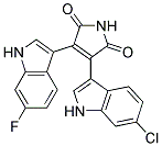 3-(6-chloro-1H-indol-3-yl)-4-(6-fluoro-1H-indol-3-yl)-1H-pyrrole-2,5-dione 结构式