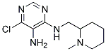 6-chloro-N4-[(1-methylpiperidin-2-yl)methyl]pyrimidine-4,5-diamine 结构式