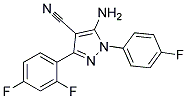 5-amino-3-(2,4-difluorophenyl)-1-(4-fluorophenyl)-1H-pyrazole-4-carbonitrile 结构式