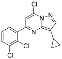 7-chloro-3-cyclopropyl-5-(2,3-dichlorophenyl)pyrazolo[1,5-a]pyrimidine 结构式