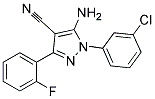 5-amino-1-(3-chlorophenyl)-3-(2-fluorophenyl)-1H-pyrazole-4-carbonitrile 结构式