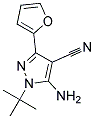 5-amino-1-tert-butyl-3-furan-2-yl-1H-pyrazole-4-carbonitrile 结构式