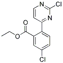 5-Chloro-2-(2-chloro-pyrimidin-4-yl)-benzoic acid ethyl ester 结构式