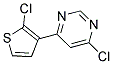 4-Chloro-6-(2-chloro-thiophen-3-yl)-pyrimidine 结构式