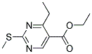 ethyl 4-ethyl-2-(methylsulfanyl)pyrimidine-5-carboxylate 结构式