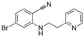 4-Bromo-2-(2-pyridin-2-yl-ethylamino)-benzonitrile 结构式