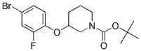 3-(4-Bromo-2-fluoro-phenoxy)-piperidine-1-carboxylic acid tert-butyl ester 结构式