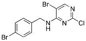 5-bromo-N-(4-bromobenzyl)-2-chloropyrimidin-4-amine 结构式