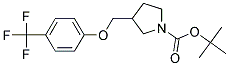 3-(4-Trifluoromethyl-phenoxymethyl)-pyrrolidine-1-carboxylic acid tert-butyl ester 结构式