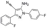 5-amino-3-(2-fluorophenyl)-1-(4-fluorophenyl)-1H-pyrazole-4-carbonitrile 结构式