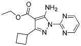 ethyl 5-amino-3-cyclobutyl-1-pyrimidin-2-yl-1H-pyrazole-4-carboxylate 结构式