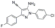 5-amino-1-(4-chlorophenyl)-3-(4-fluorophenyl)-1H-pyrazole-4-carbonitrile 结构式