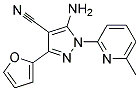 5-amino-3-furan-2-yl-1-(6-methylpyridin-2-yl)-1H-pyrazole-4-carbonitrile 结构式