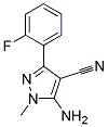 5-amino-3-(2-fluorophenyl)-1-methyl-1H-pyrazole-4-carbonitrile 结构式