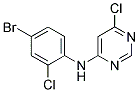 (4-Bromo-2-chloro-phenyl)-(6-chloro-pyrimidin-4-yl)-amine 结构式