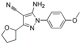 5-amino-3-(tetrahydrofuran-2-yl)-1-(4-methoxyphenyl)-1H-pyrazole-4-carbonitrile 结构式